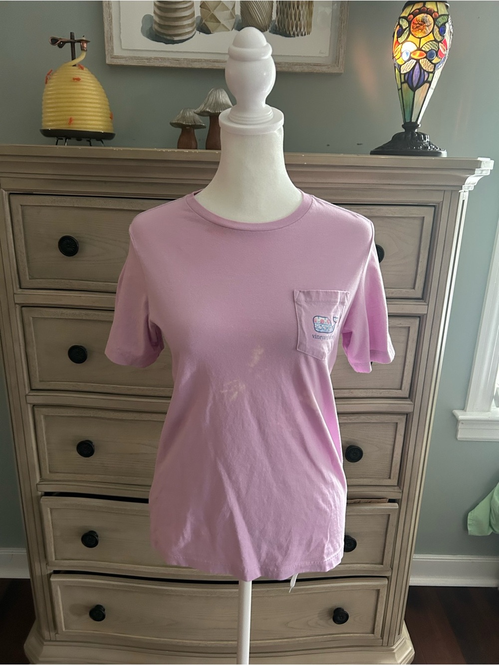 Vineyard Vines Lavender Crewneck Pocket Tee